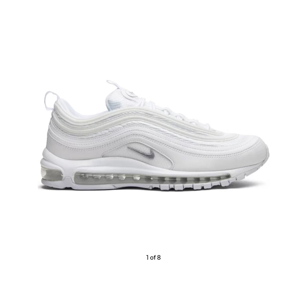 Nike air max 97 triple white size 9.5